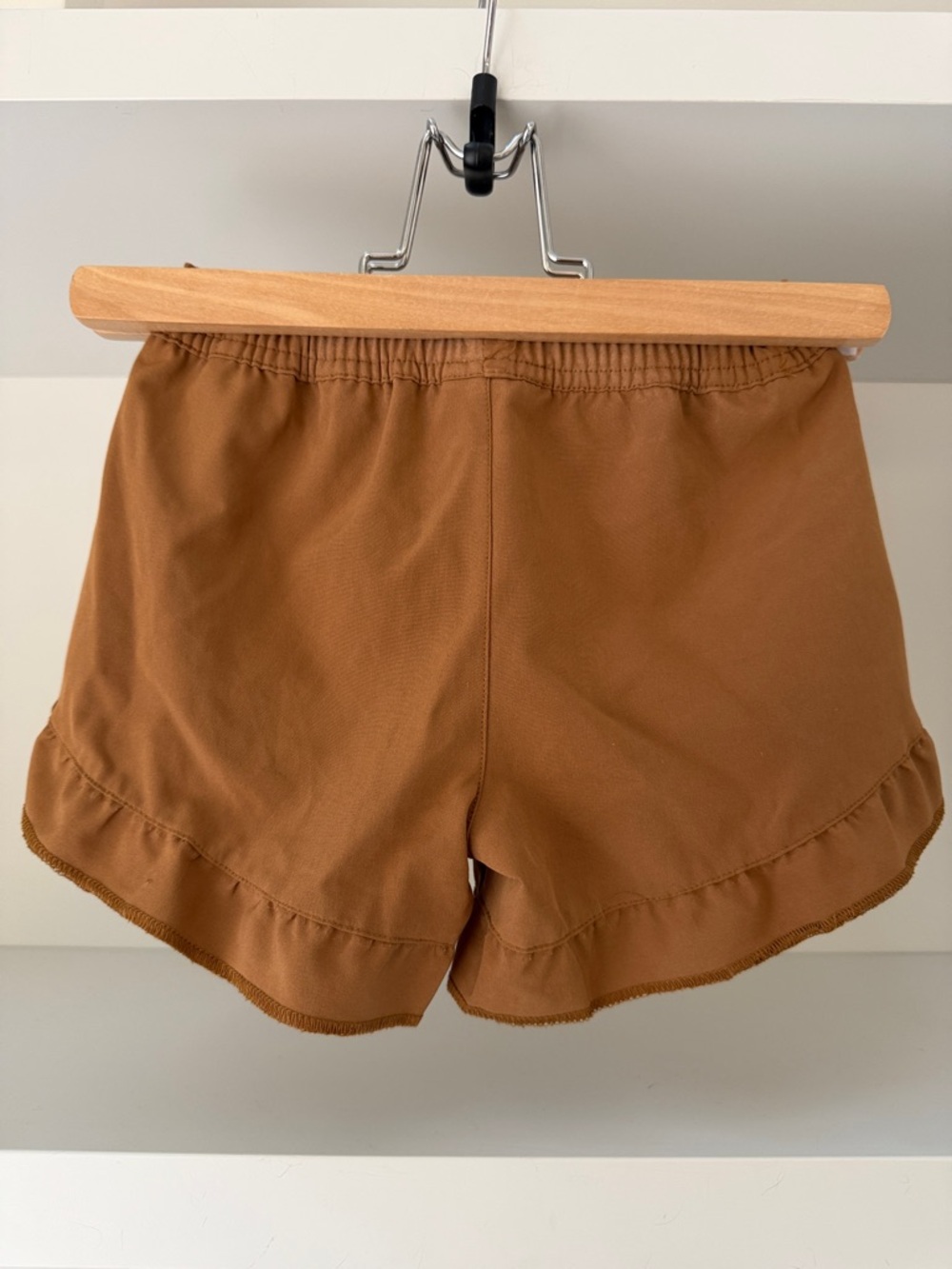 Jamie Kay Chestnut Ruffle-Hem Drawstring Shorts - Picture 2 of 4